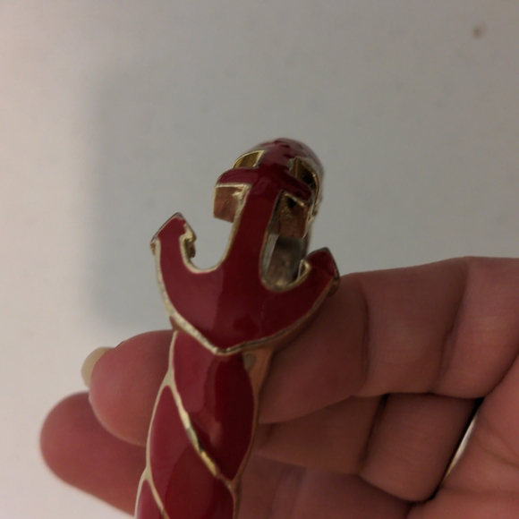 Vintage red nautical hinge bracelet - Picture 3 of 4